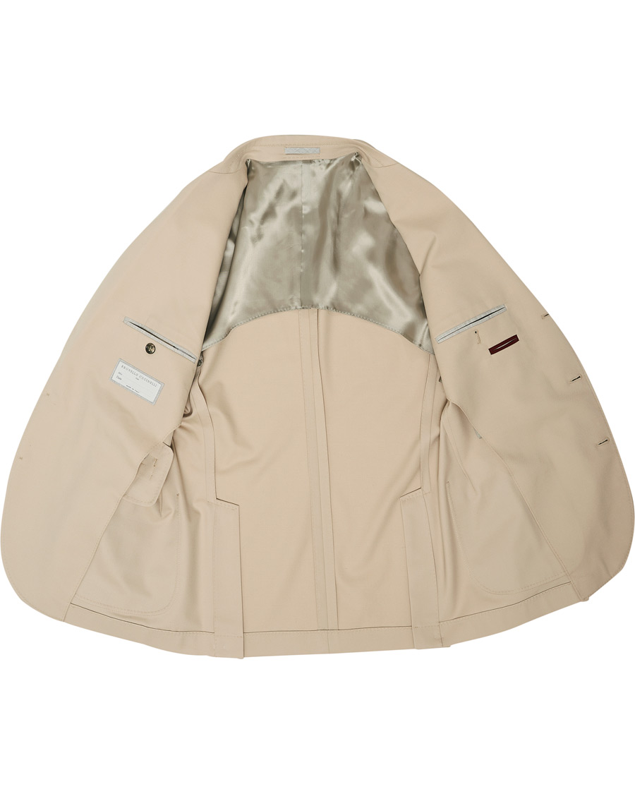 Herre | Dressjakker | Brunello Cucinelli | Cotton Gabardine Patch Pocket Blazer Sand