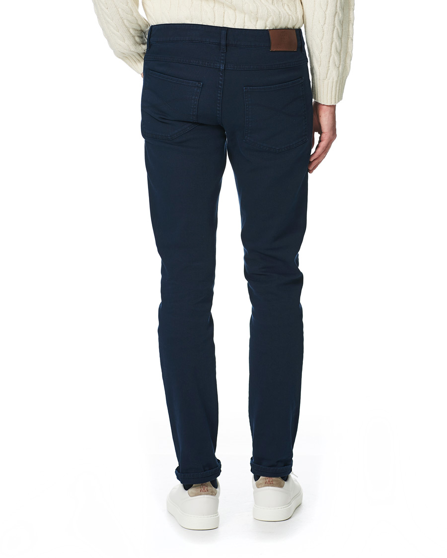 Herre | Bukser | Brunello Cucinelli | Slim Fit 5-Pocket Twill Pants Navy