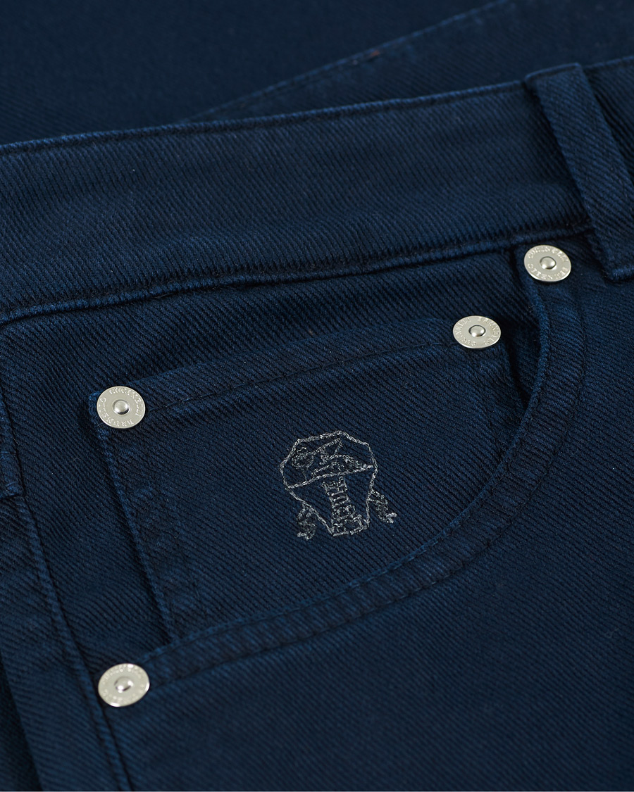 Herre | Bukser | Brunello Cucinelli | Slim Fit 5-Pocket Twill Pants Navy