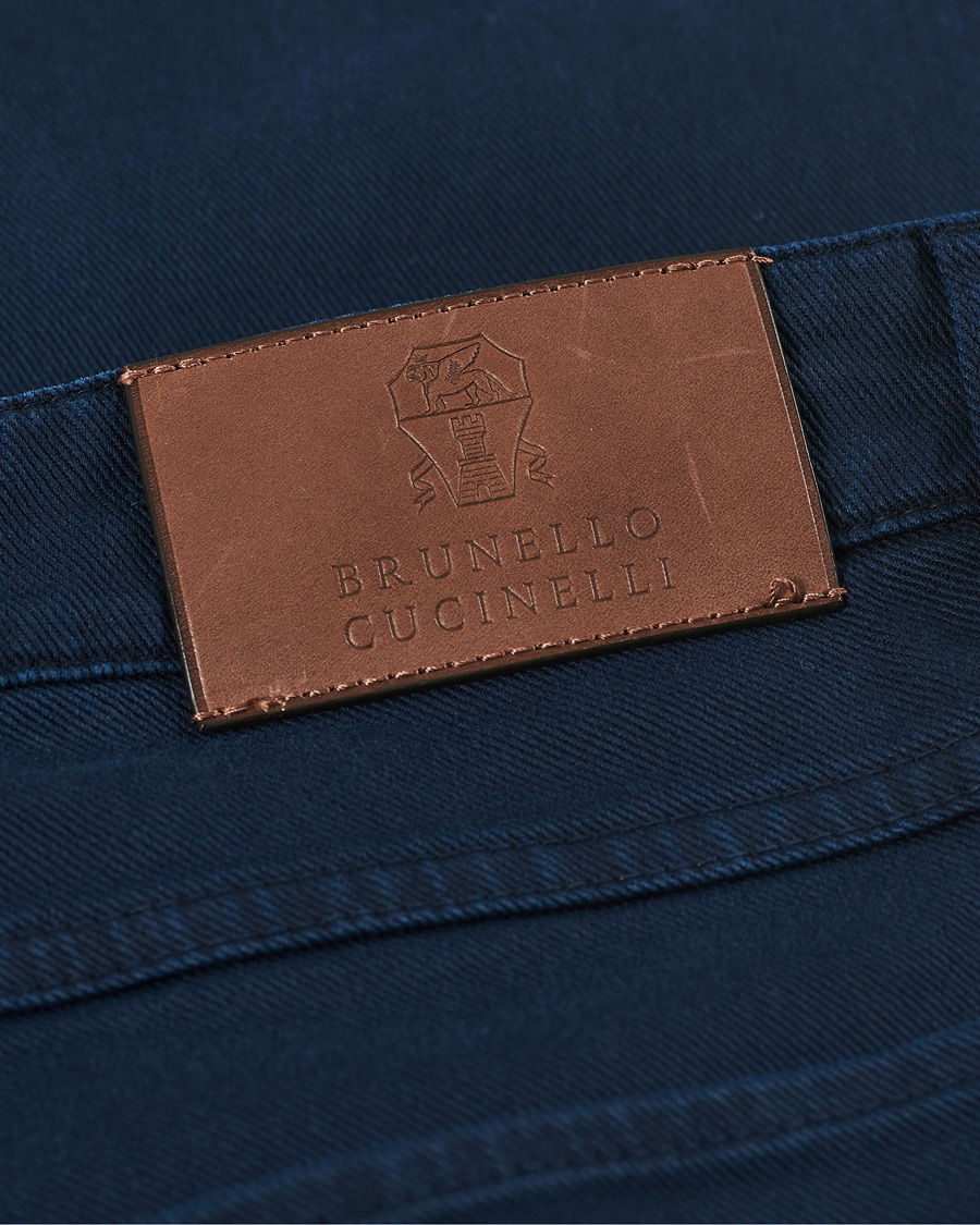 Herre | Bukser | Brunello Cucinelli | Slim Fit 5-Pocket Twill Pants Navy