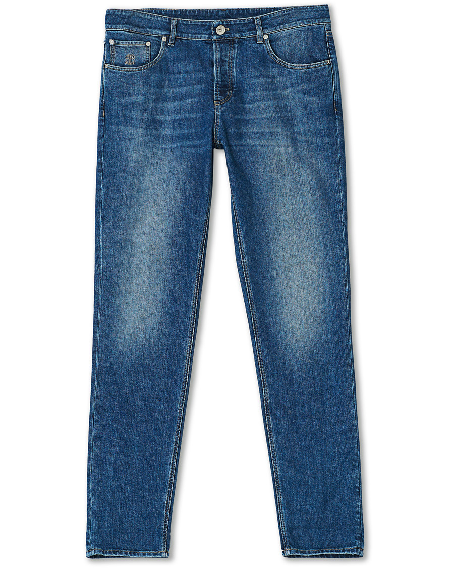 Herre | Jeans | Brunello Cucinelli | Slim Fit Jeans Medium Wash