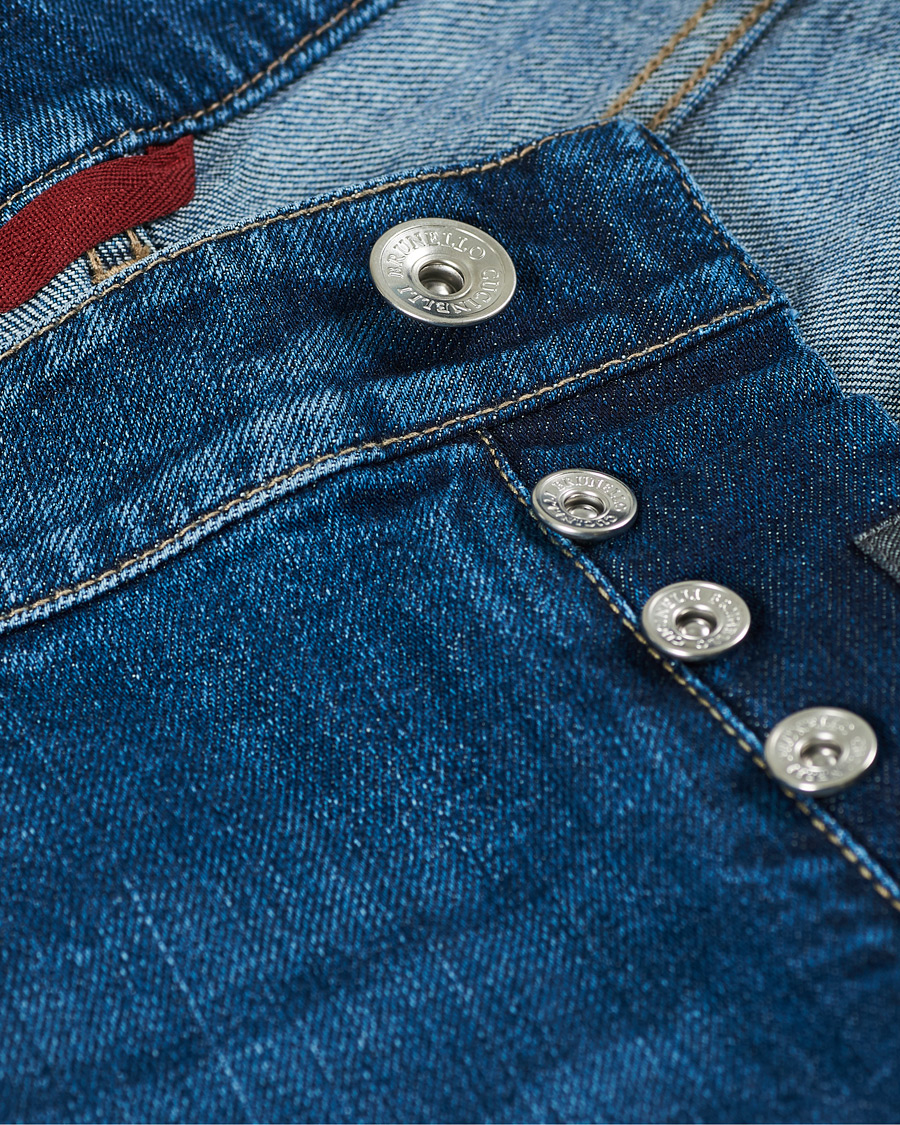 Herre | Jeans | Brunello Cucinelli | Slim Fit Jeans Medium Wash