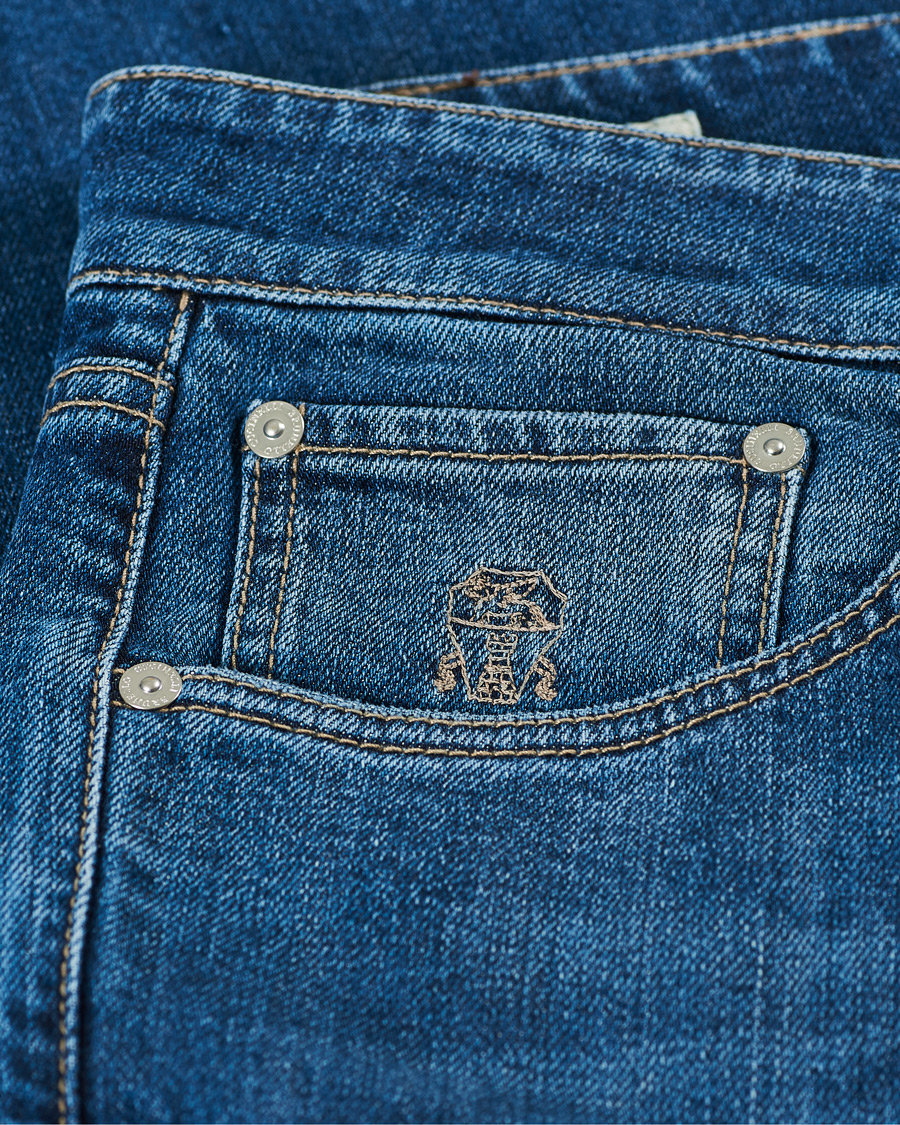 Herre | Jeans | Brunello Cucinelli | Slim Fit Jeans Medium Wash
