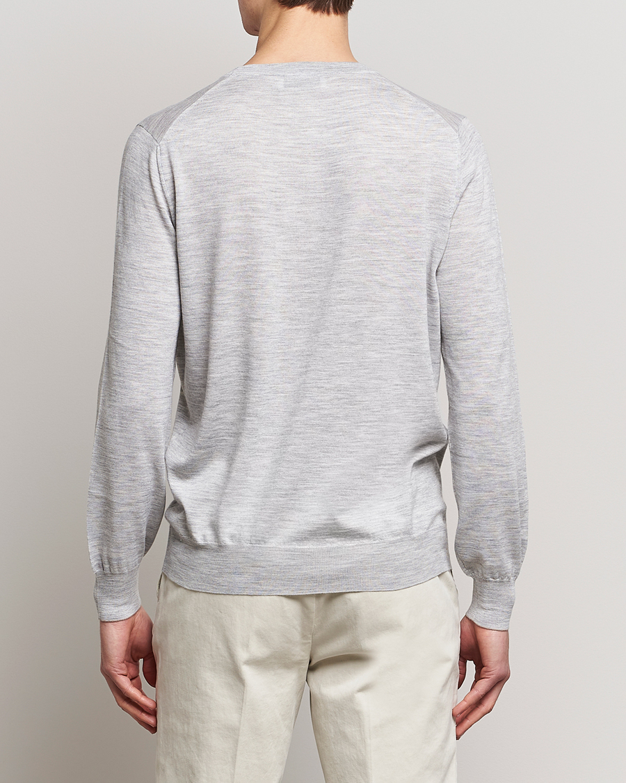 Herre | Gensere | Brunello Cucinelli | Cashmere/Wool Crew Neck Sweater Light Grey