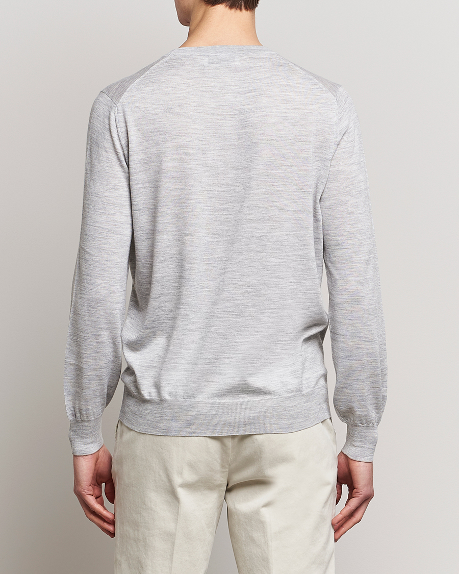 Herre | Gensere | Brunello Cucinelli | Cashmere/Wool Crew Neck Sweater Light Grey