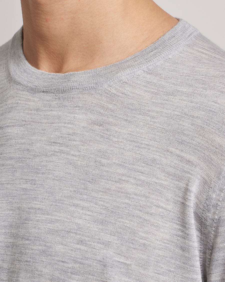 Herre | Gensere | Brunello Cucinelli | Cashmere/Wool Crew Neck Sweater Light Grey