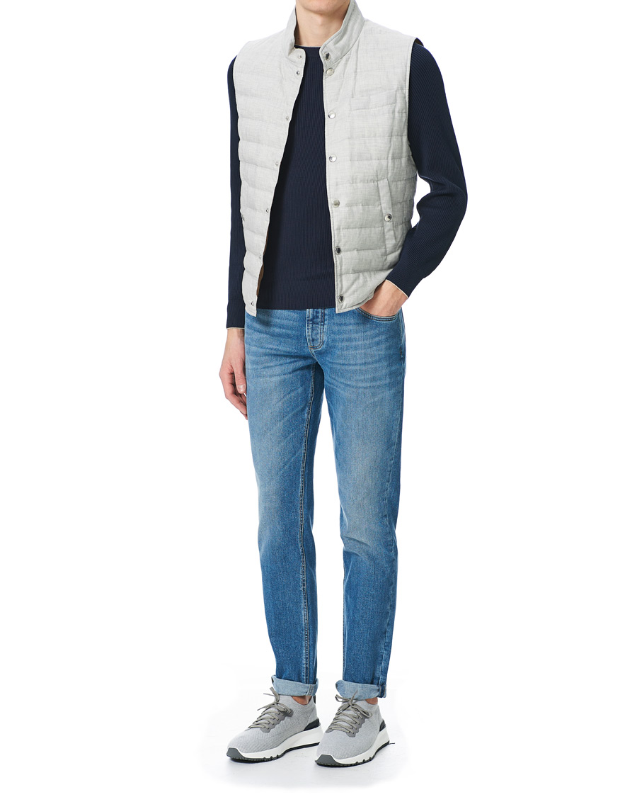 Herre | Gensere | Brunello Cucinelli | Rib Stitch Navy