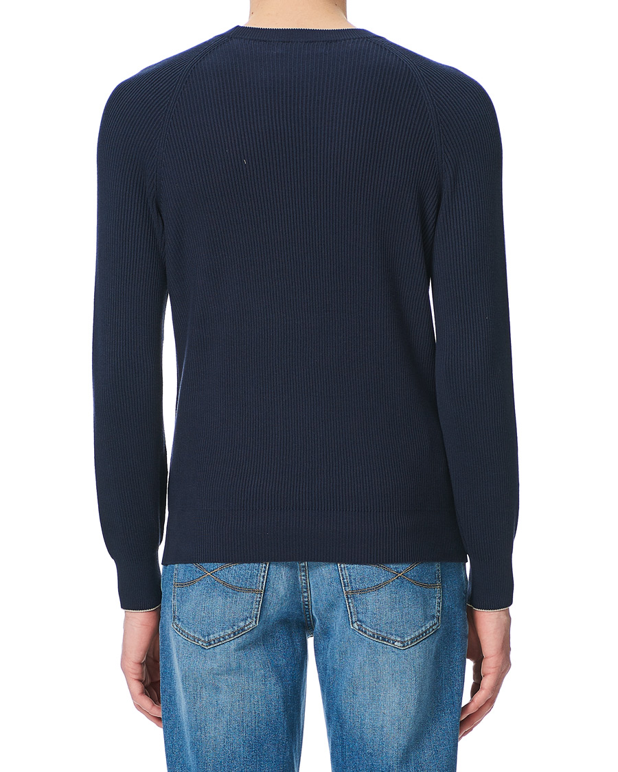 Herre | Gensere | Brunello Cucinelli | Rib Stitch Navy