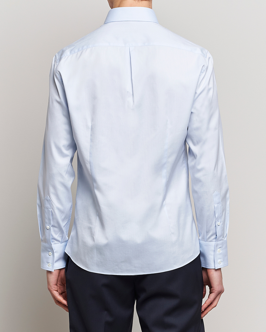 Herre | Skjorter | Brunello Cucinelli | Slim Fit Twill Button Down Shirt Light Blue