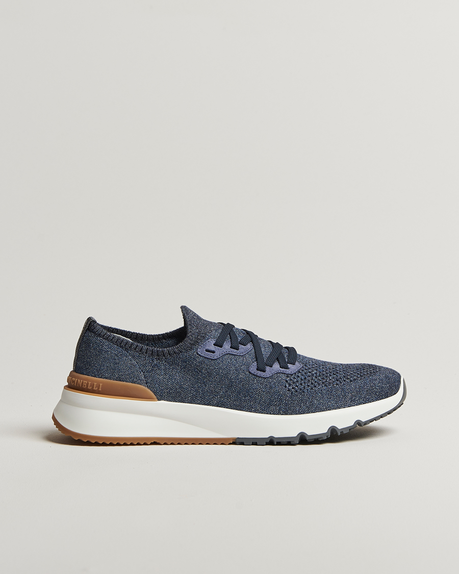 Herre | Brunello Cucinelli Mesh Running Sneakers Dark Blue | Brunello Cucinelli | Mesh Running Sneakers Dark Blue