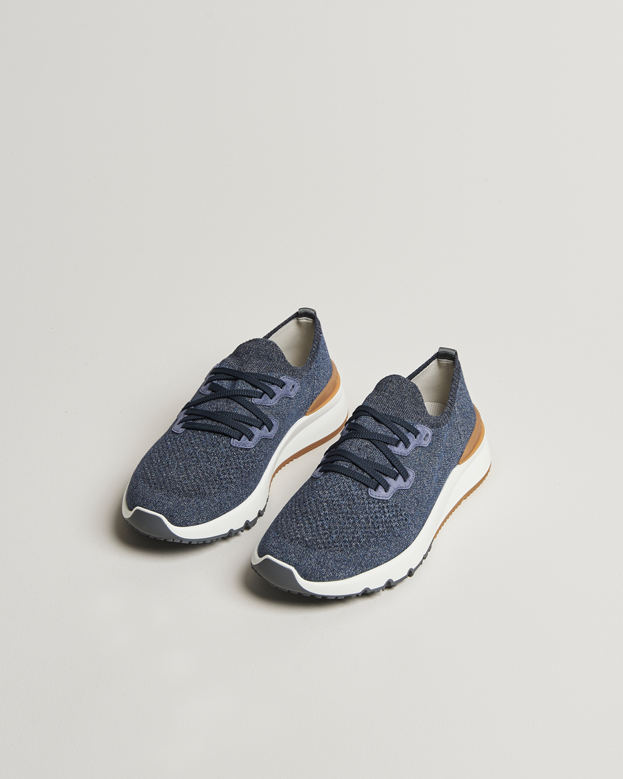 Herre | Brunello Cucinelli Mesh Running Sneakers Dark Blue | Brunello Cucinelli | Mesh Running Sneakers Dark Blue