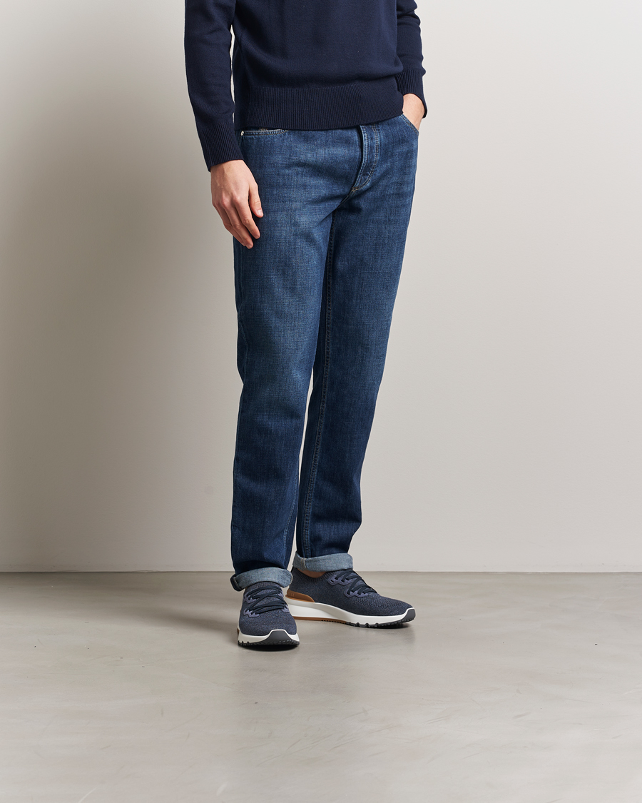 Herre | Brunello Cucinelli Mesh Running Sneakers Dark Blue | Brunello Cucinelli | Mesh Running Sneakers Dark Blue