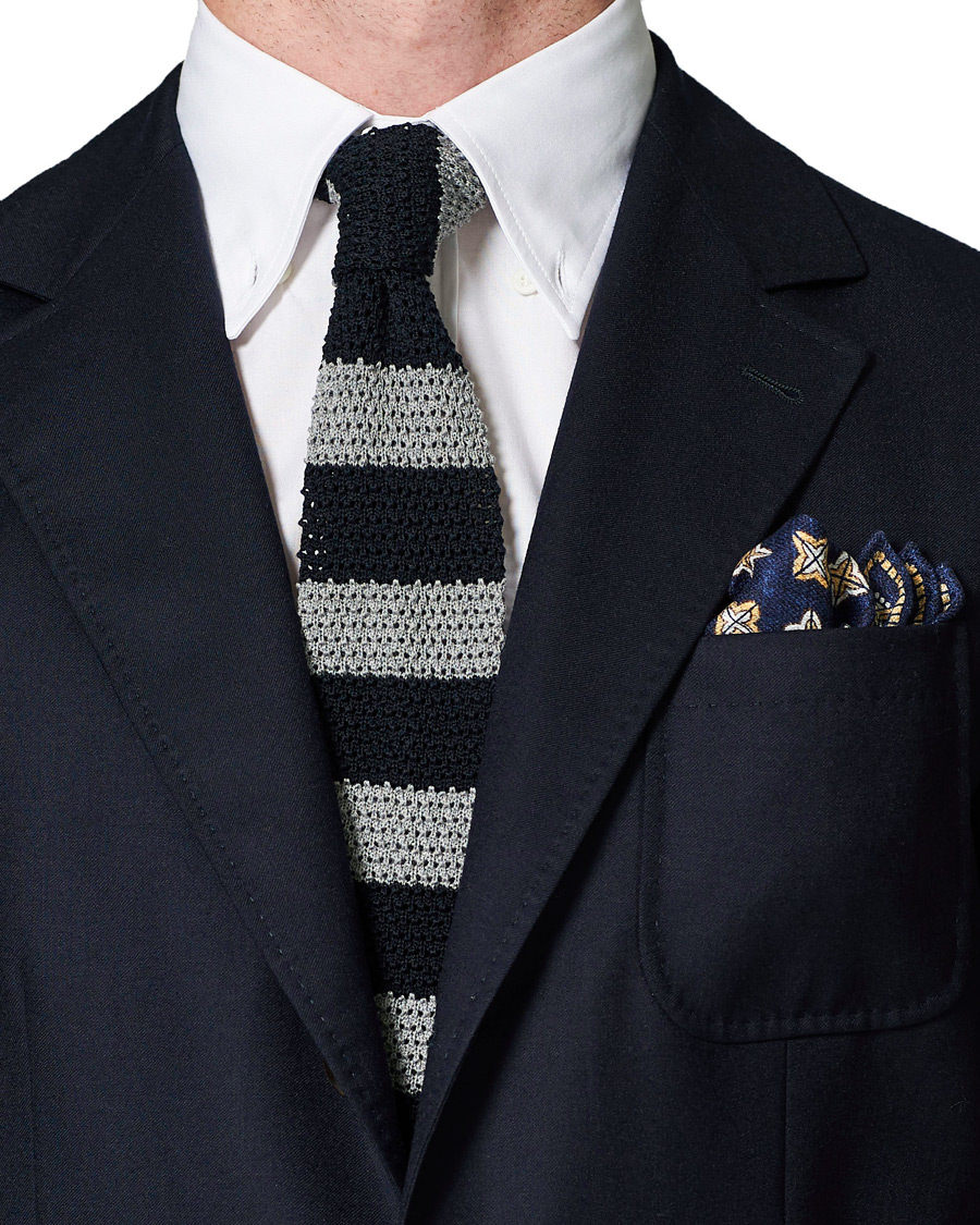 Herre | Brunello Cucinelli Dotted Pocket Square Blue | Brunello Cucinelli | Dotted Pocket Square Blue