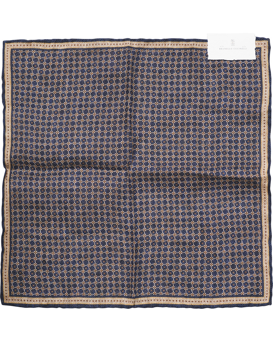 Herre | Brunello Cucinelli Pocket Square Navy | Brunello Cucinelli | Pocket Square Navy