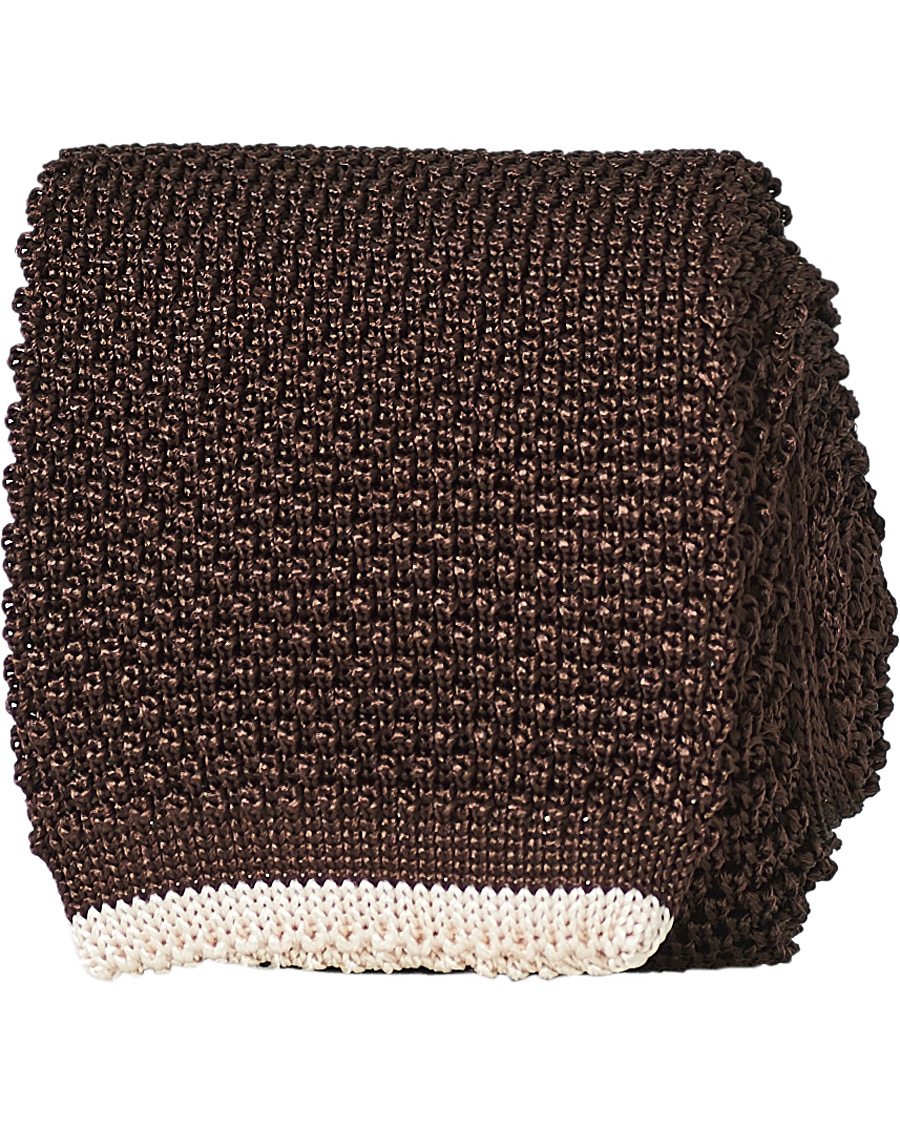 Herre | Brunello Cucinelli Knitted Tie Brown | Brunello Cucinelli | Knitted Tie Brown