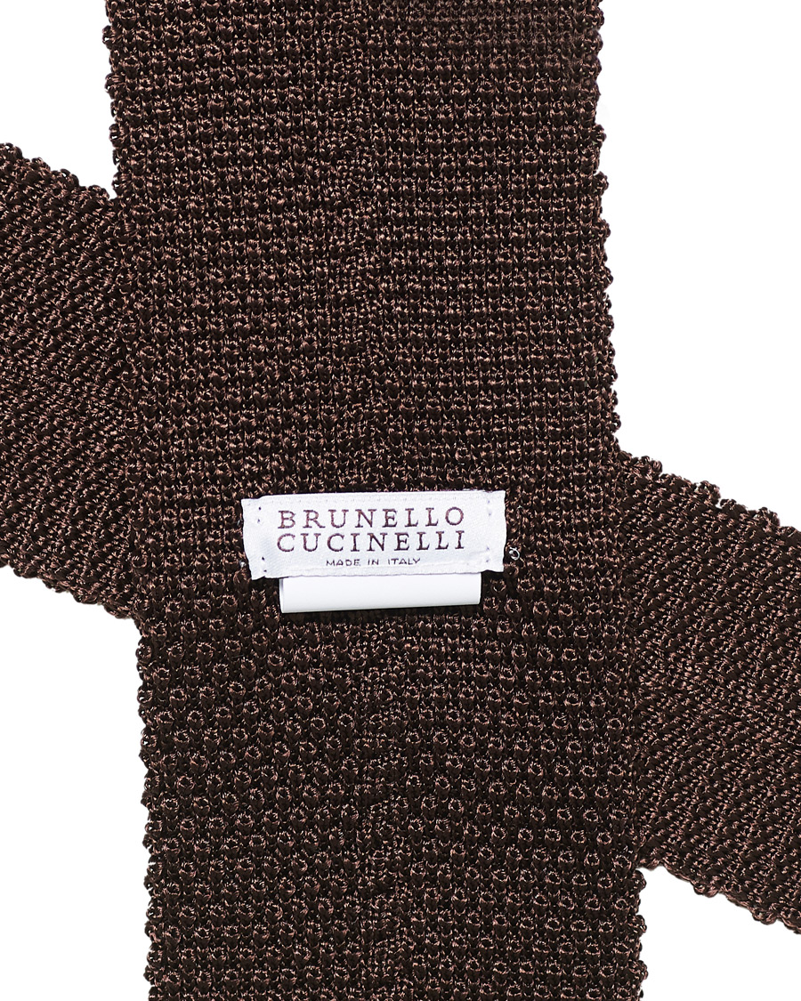 Herre | Brunello Cucinelli Knitted Tie Brown | Brunello Cucinelli | Knitted Tie Brown