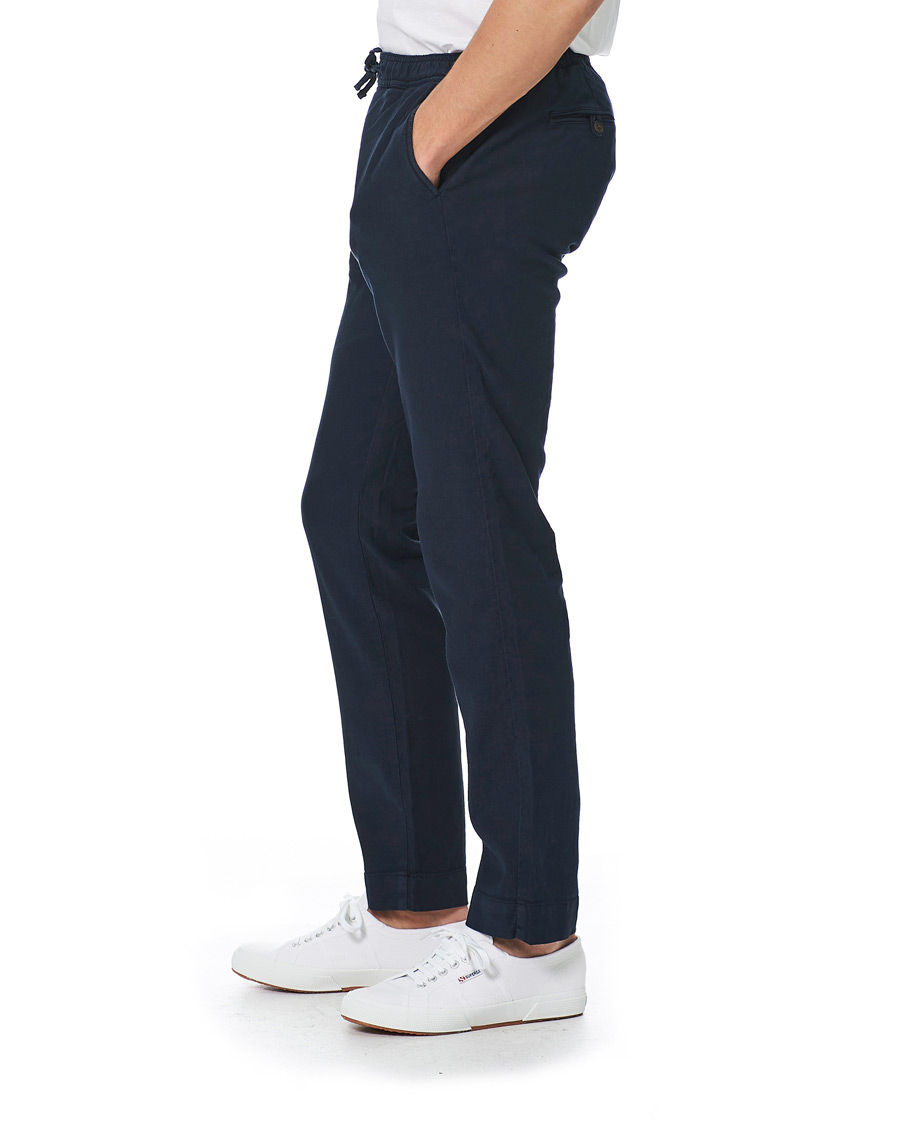 Herre | Bukser | Morris | Winward Linen Drawstring Pants Blue