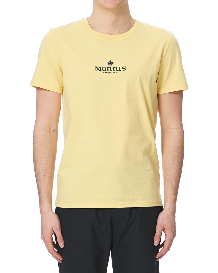 Herre | T-Shirts | Morris | Helton Logo Crew Neck Tee Yellow