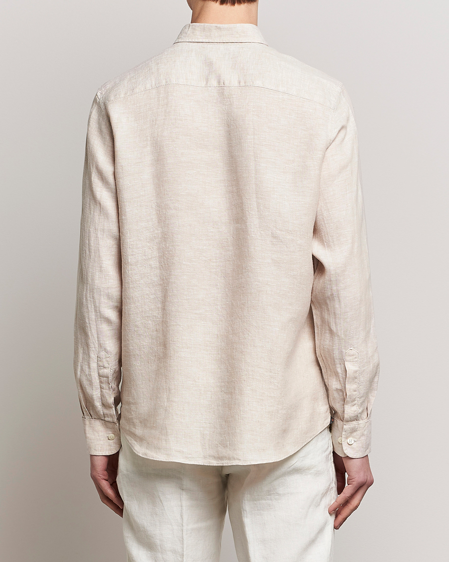 Herre | Skjorter | Morris | Douglas Linen Button Down Shirt Khaki