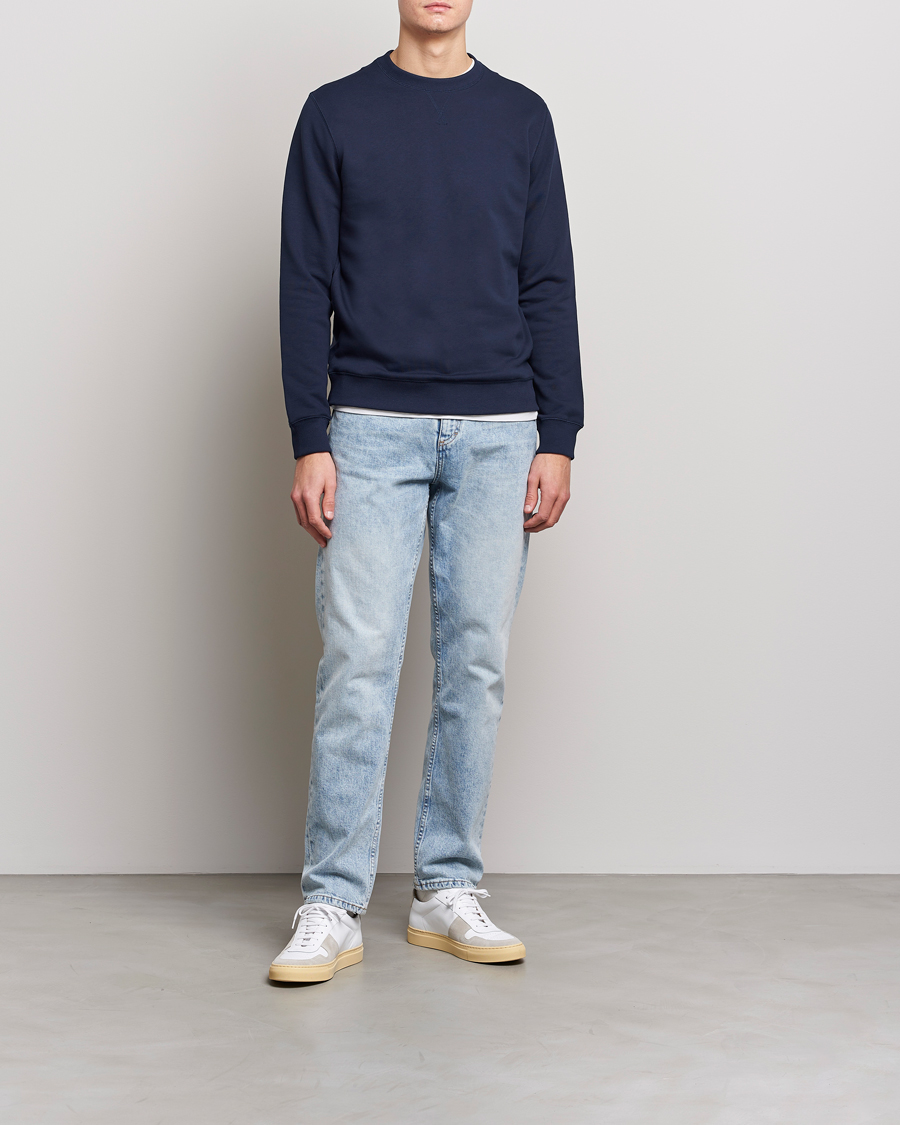 Herre | Gensere | Stenströms | Cotton Collage Crew Neck Navy