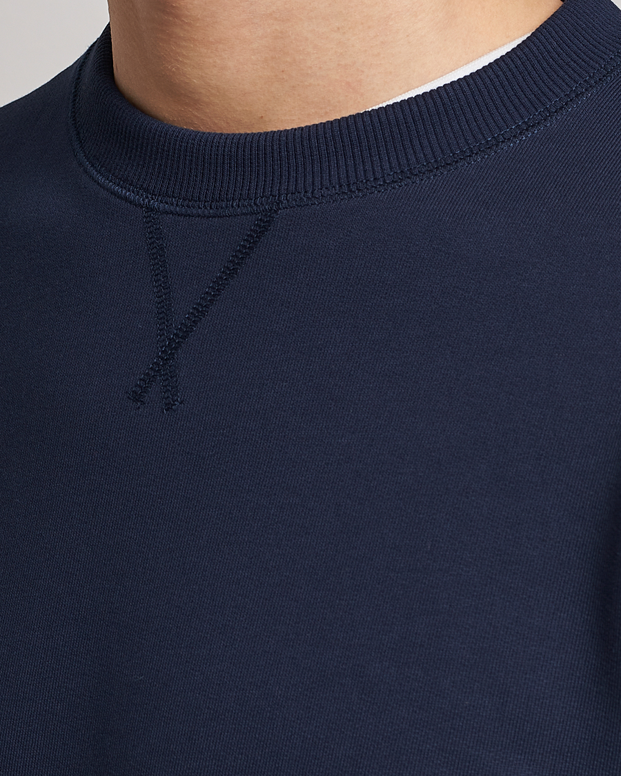 Herre | Gensere | Stenströms | Cotton Collage Crew Neck Navy