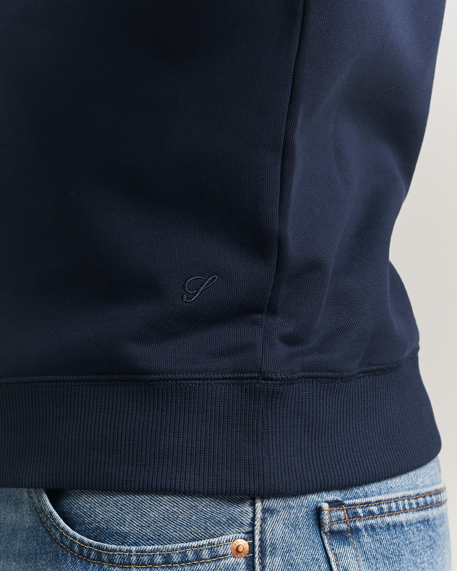 Herre | Gensere | Stenströms | Cotton Collage Crew Neck Navy