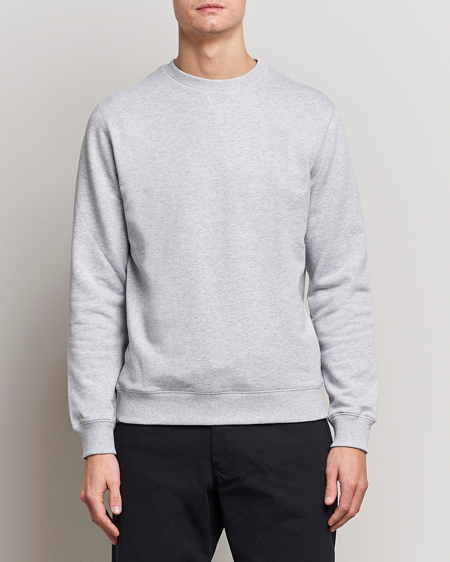 Herre | Gensere | Stenströms | Cotton Collage Crew Neck Grey Melange