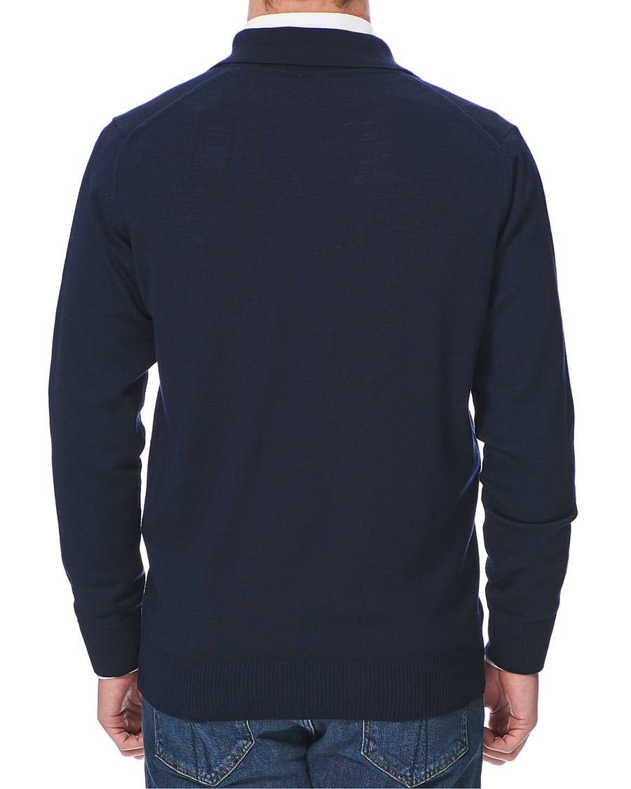 Herre | Gensere | Stenströms | Merino Wool Pocket Cardigan Navy