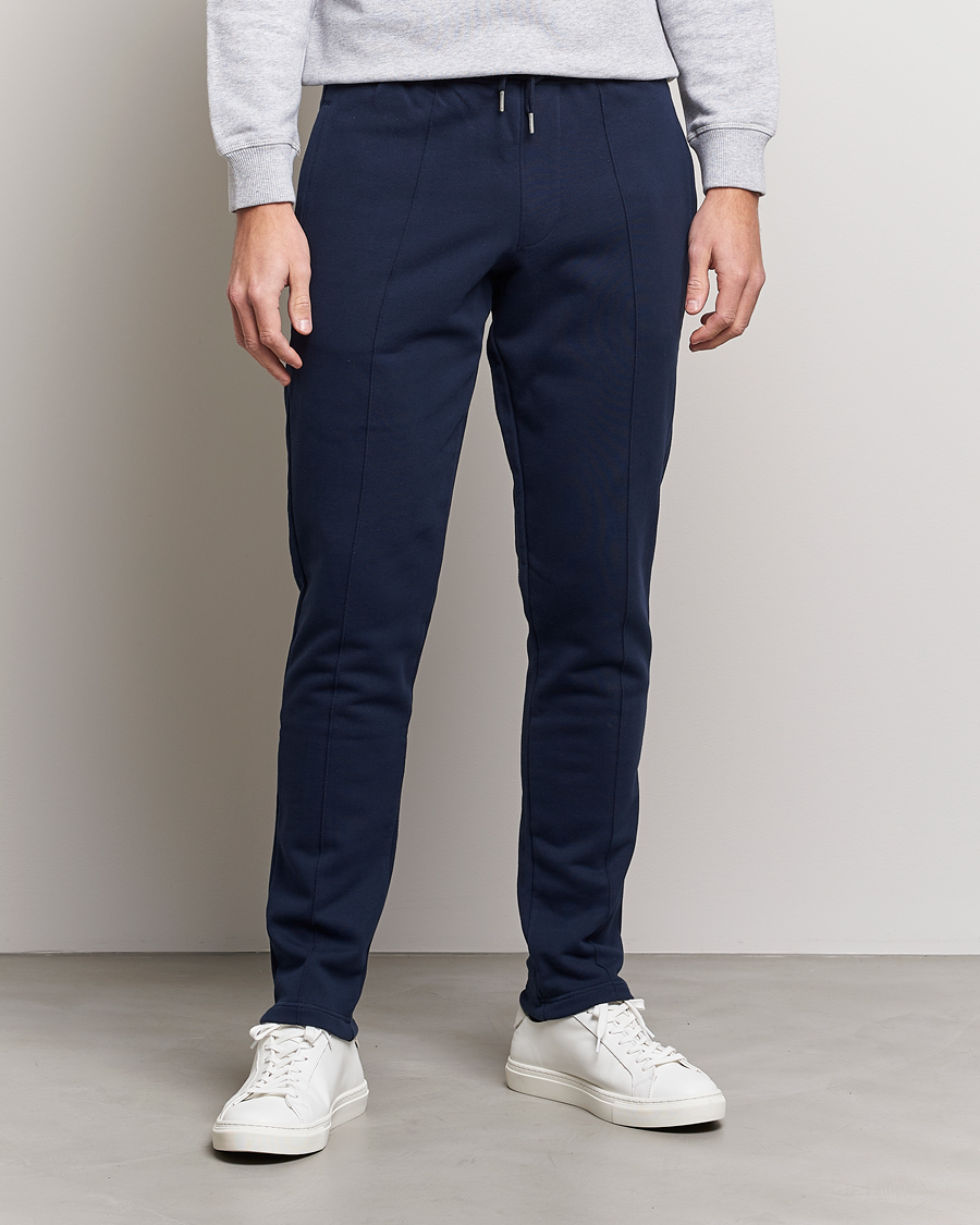 Herre | Business & Beyond | Stenströms | Cotton Jersey Pants Navy