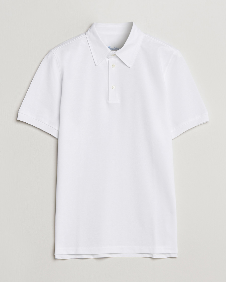 Herre | Pikéer | Stenströms | Cotton Polo Shirt White