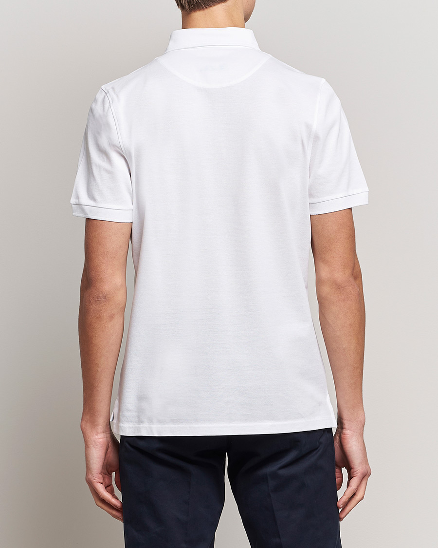 Herre | Pikéer | Stenströms | Cotton Polo Shirt White