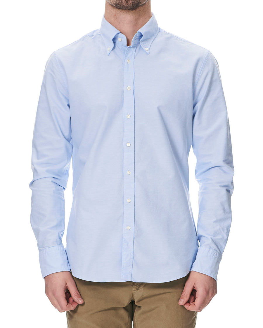 Herre | Skjorter | Stenströms | Slimline Oxford Shirt Light Blue