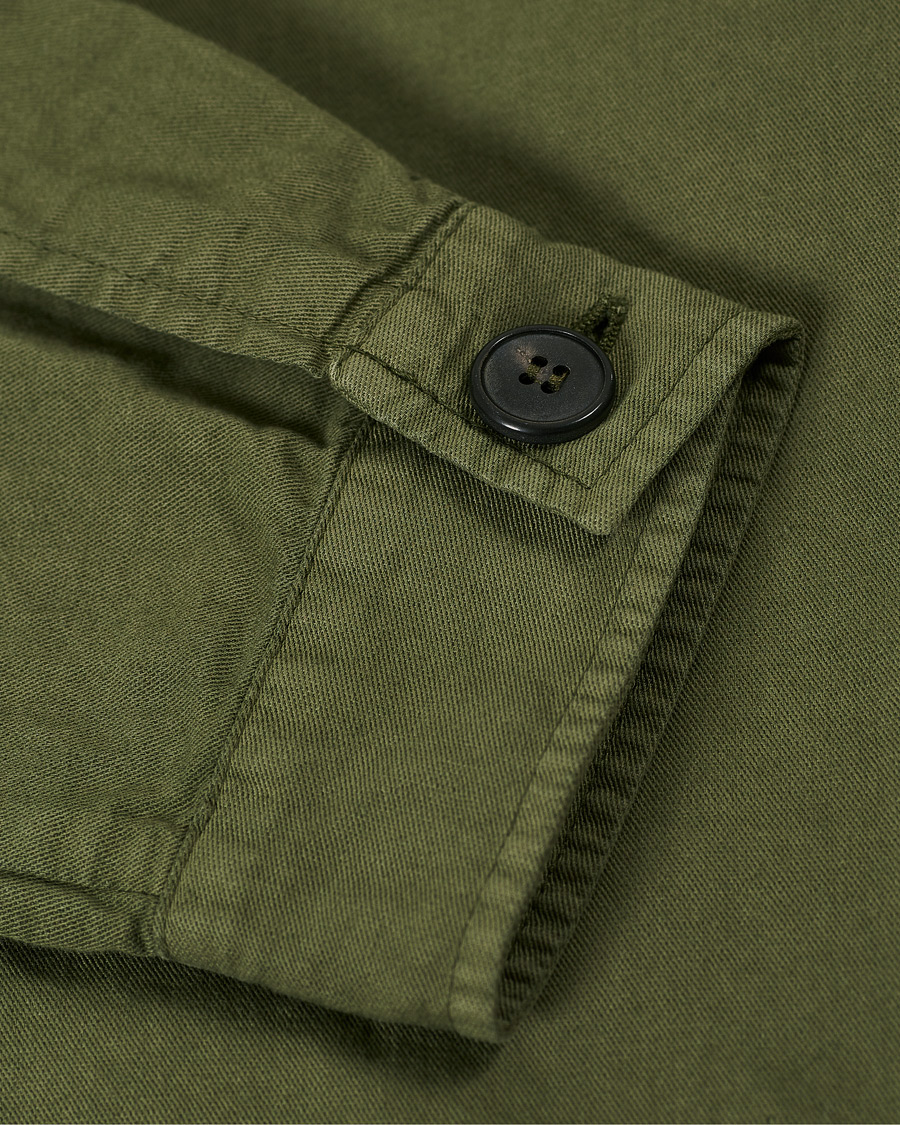 Herre | Skjorter | Sunspel | Cotton/Linen Shirt Jacket Green