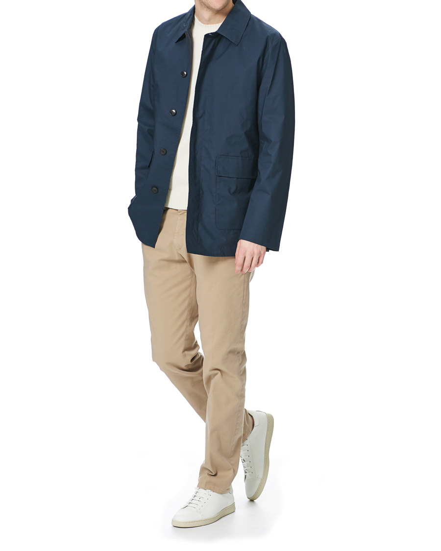 Herre | Jakker | Sunspel | Waxed Cotton Jacket Navy