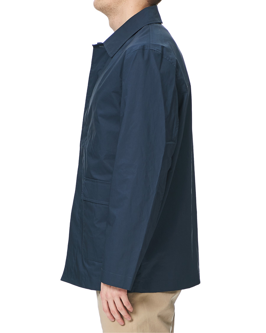 Herre | Jakker | Sunspel | Waxed Cotton Jacket Navy