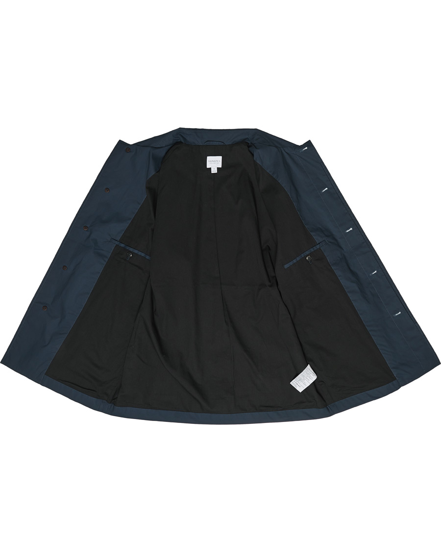 Herre | Jakker | Sunspel | Waxed Cotton Jacket Navy