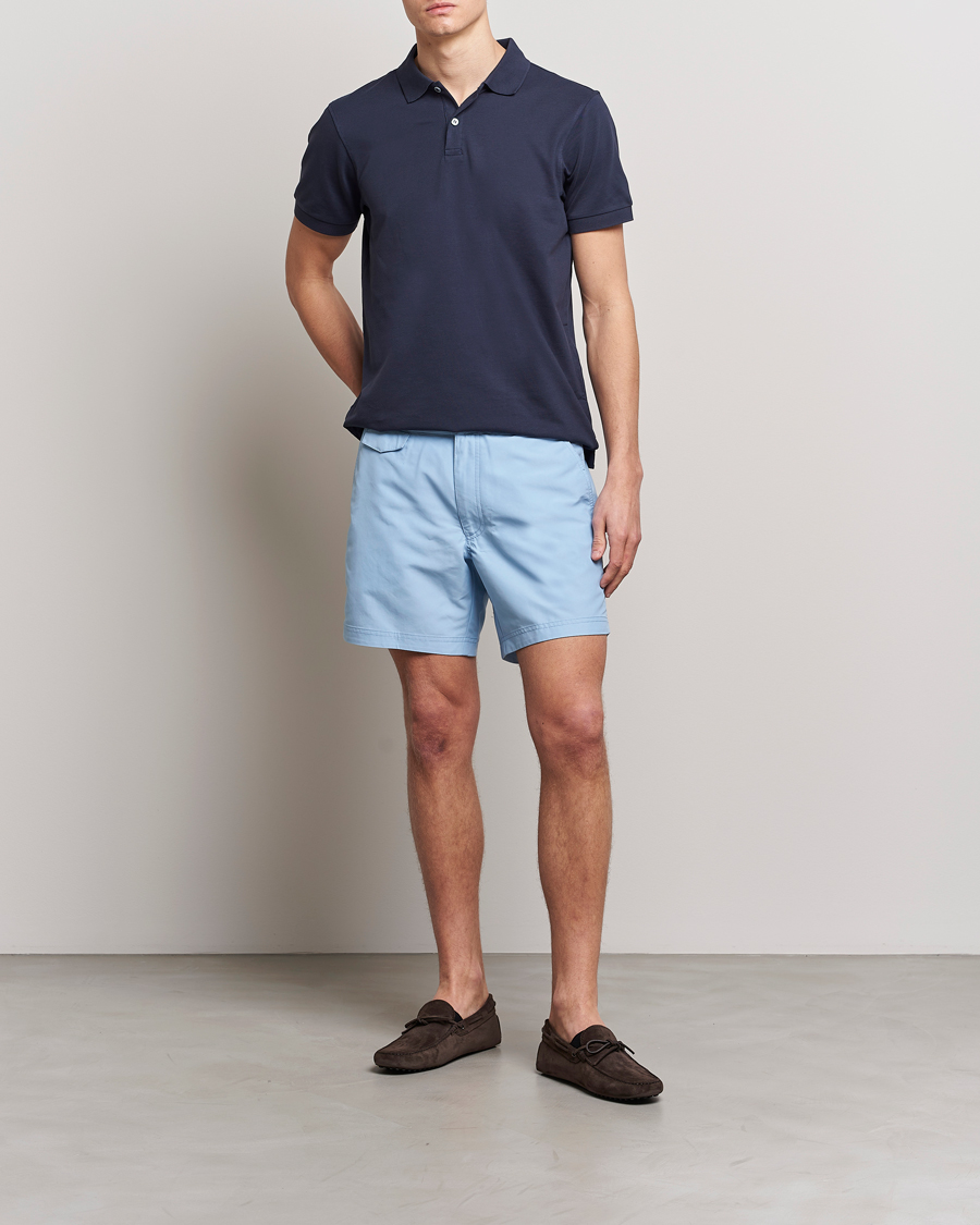 Herre | Badeshorts | Sunspel | Recycled Seaqual Tailored Swim Shorts Light Blue