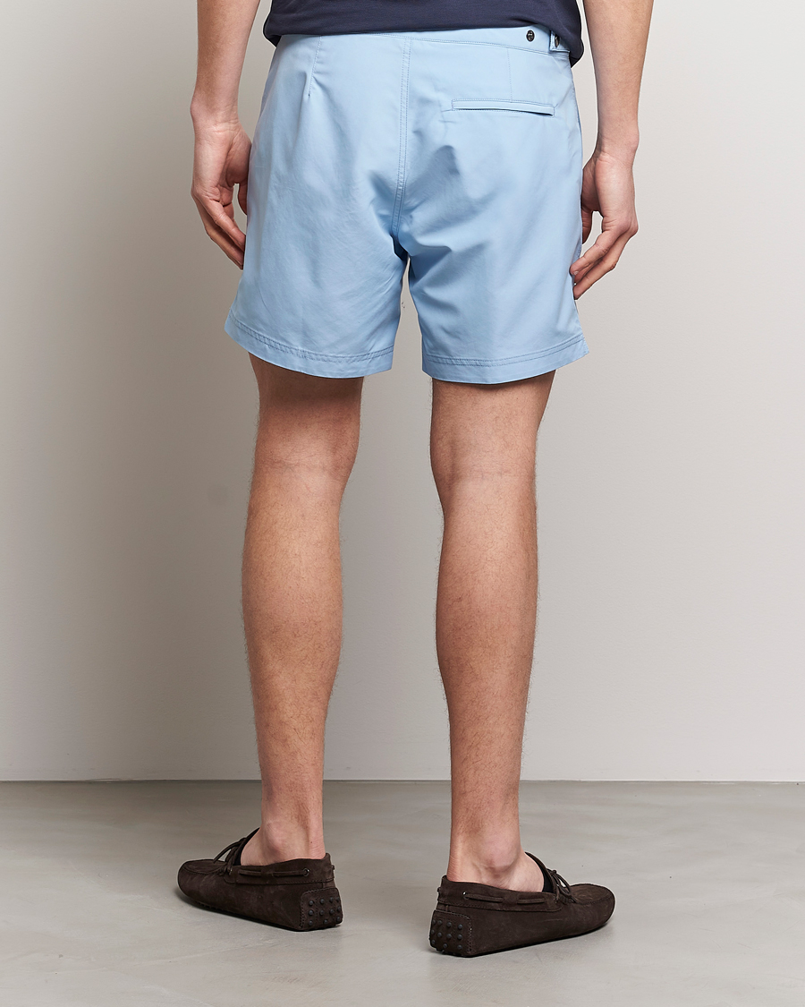 Herre | Badeshorts | Sunspel | Recycled Seaqual Tailored Swim Shorts Light Blue