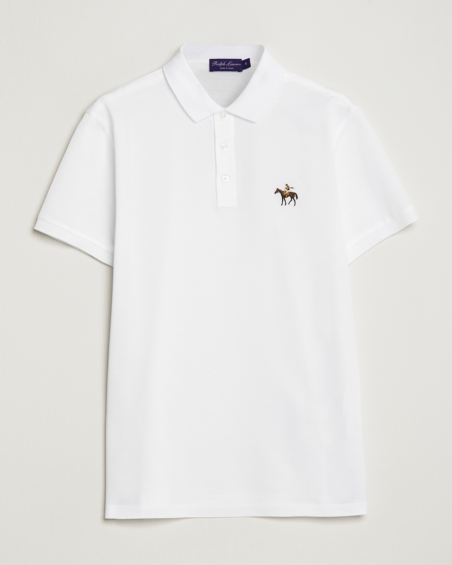 Herre | Pikéer | Ralph Lauren Purple Label | Mercerized Cotton Polo Classic White