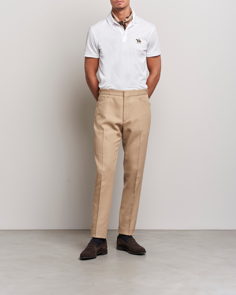 Herre | Pikéer | Ralph Lauren Purple Label | Mercerized Cotton Polo Classic White