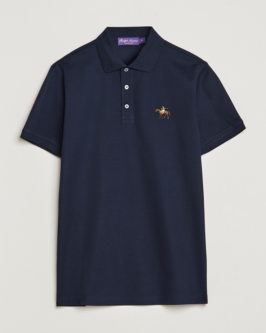 Herre | Pikéer | Ralph Lauren Purple Label | Mercerized Cotton Polo Chairman Navy