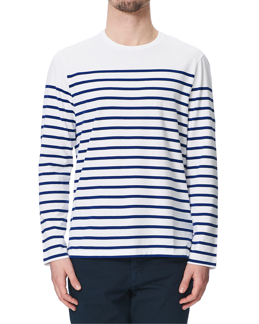 Herre | Gensere | Ralph Lauren Purple Label | Marine Light Pullover White/Royal Blue