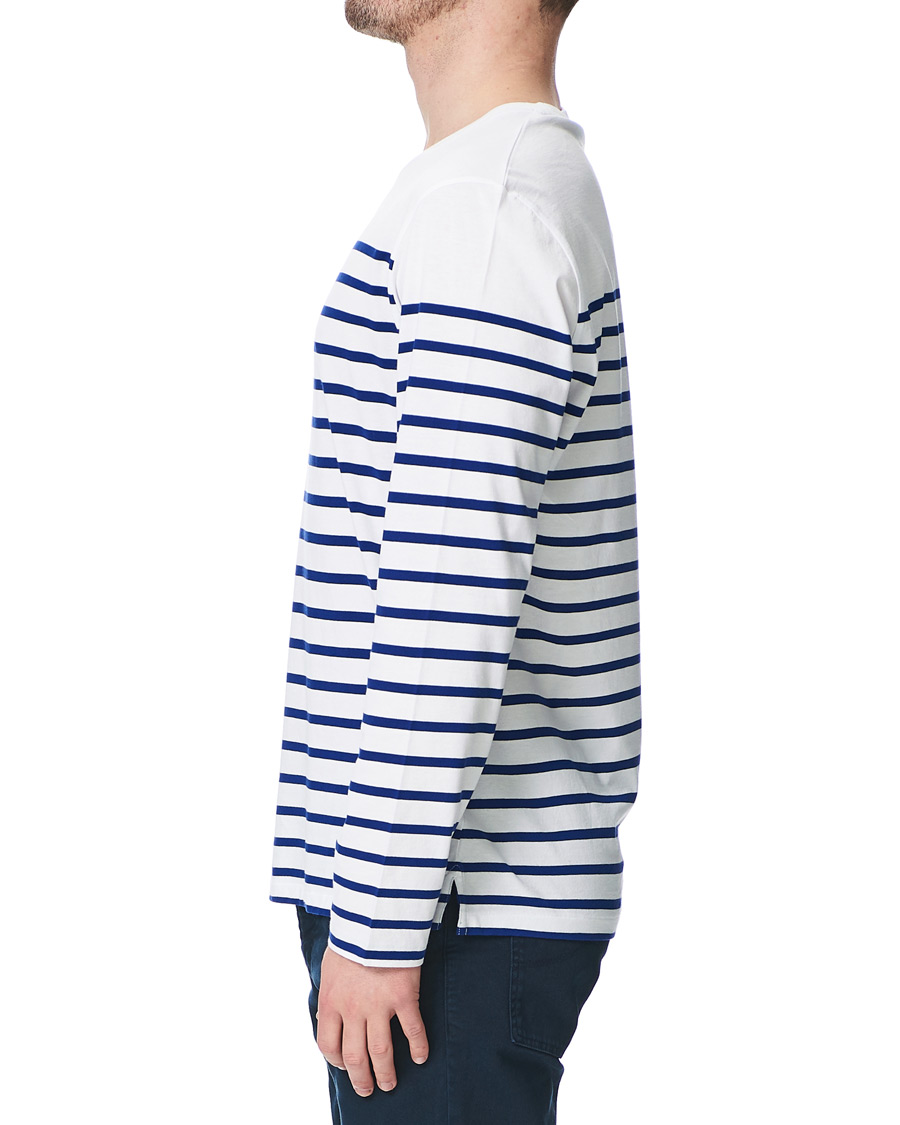 Herre | Gensere | Ralph Lauren Purple Label | Marine Light Pullover White/Royal Blue