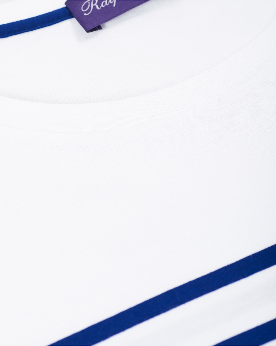 Herre | Gensere | Ralph Lauren Purple Label | Marine Light Pullover White/Royal Blue