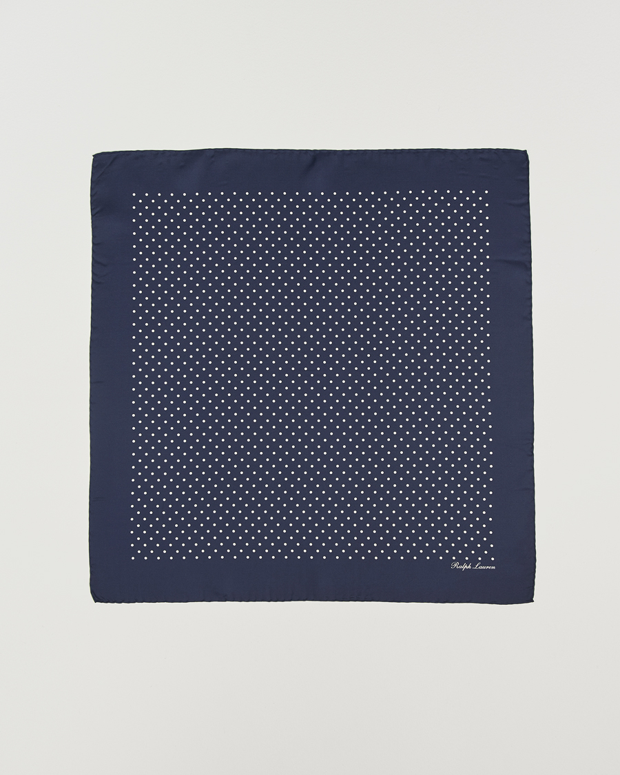 Herre | Scarves | Ralph Lauren Purple Label | Printed Dot Scarf Navy