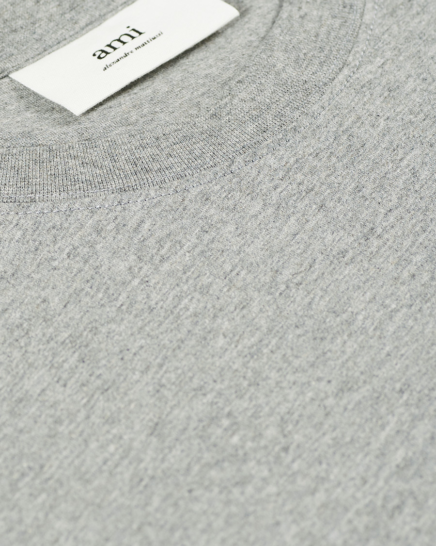 Herre | T-Shirts | AMI | Heart Short Sleeve Tee Heather Grey