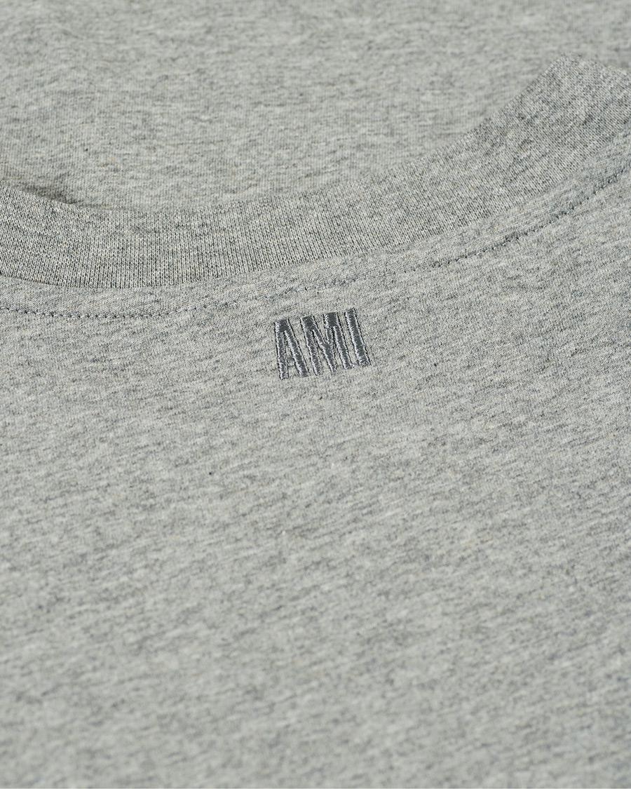 Herre | T-Shirts | AMI | Heart Short Sleeve Tee Heather Grey