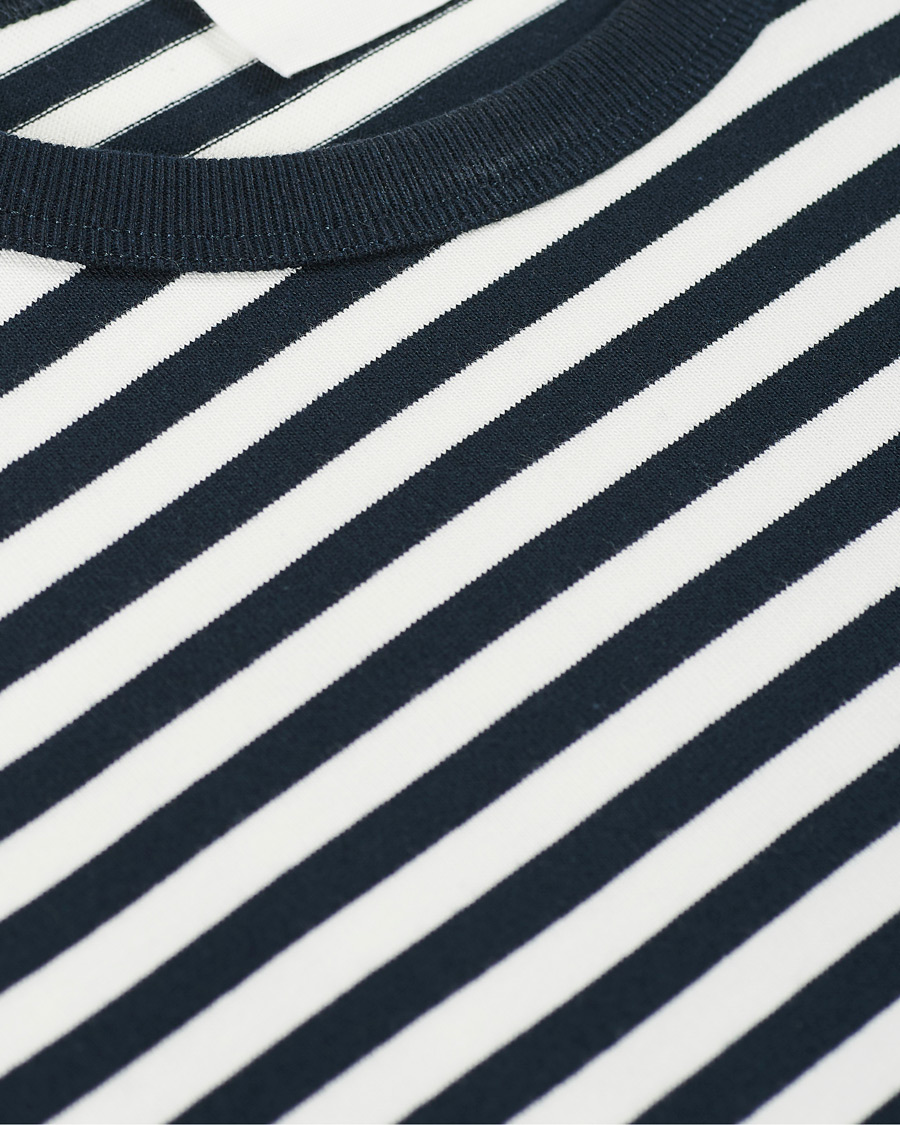 Herre | T-Shirts | AMI | Breton Stripe Long Sleeve Tee White/Navy