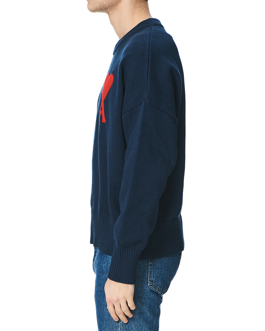 Herre | Gensere | AMI | Big Heart Oversize Sweater Navy
