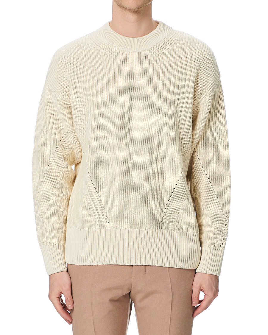 Herre | Gensere | AMI | Rib Stitch Sailor Sweater Off White